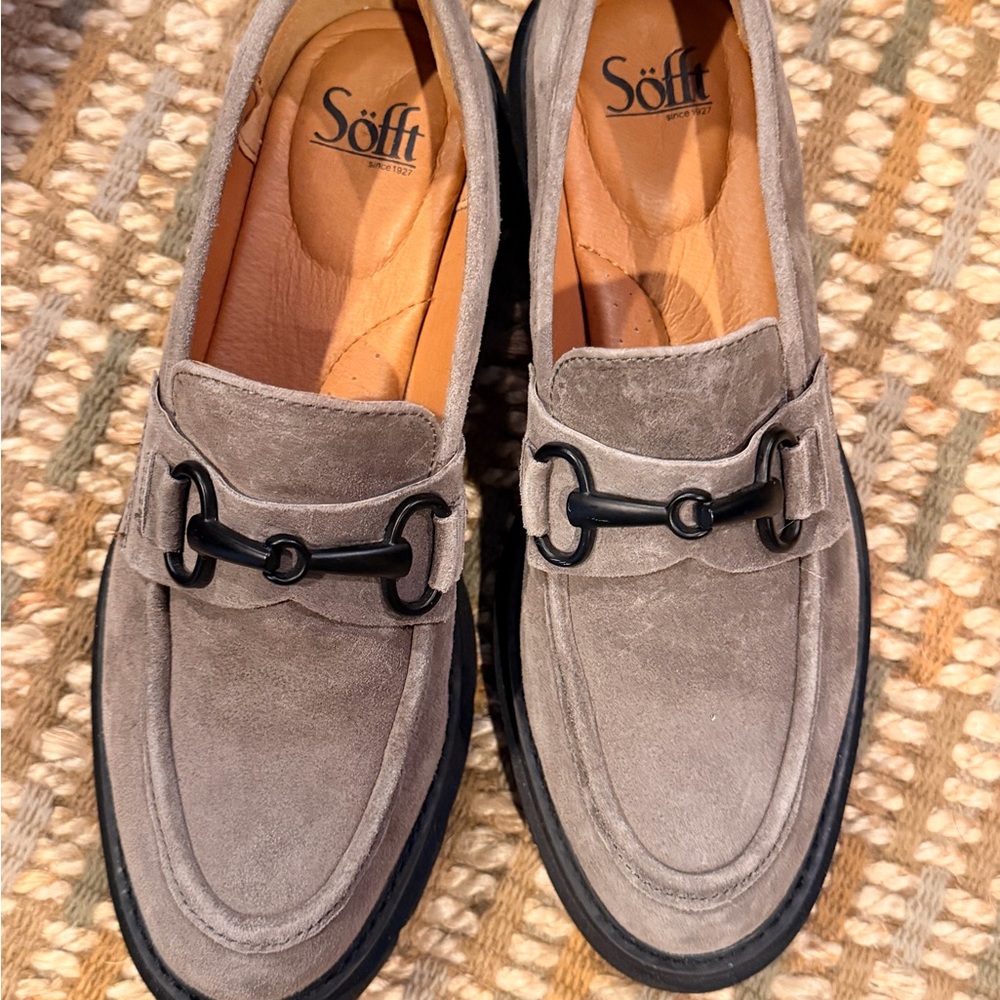 Sofft Taupe Suede Loafers size 10 worn once